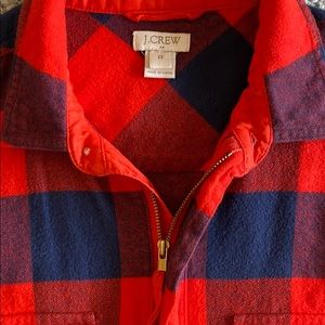 Flannel half way zip